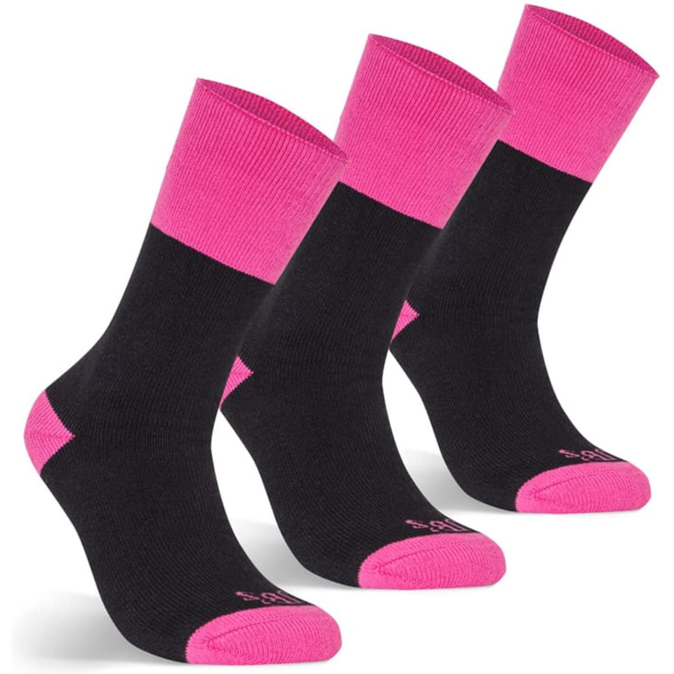 JB's Ladies Work Sock 3 Pack Black/