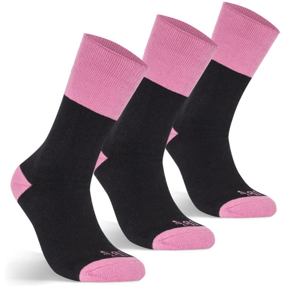 JB's Ladies Work Sock 3 Pack Black/