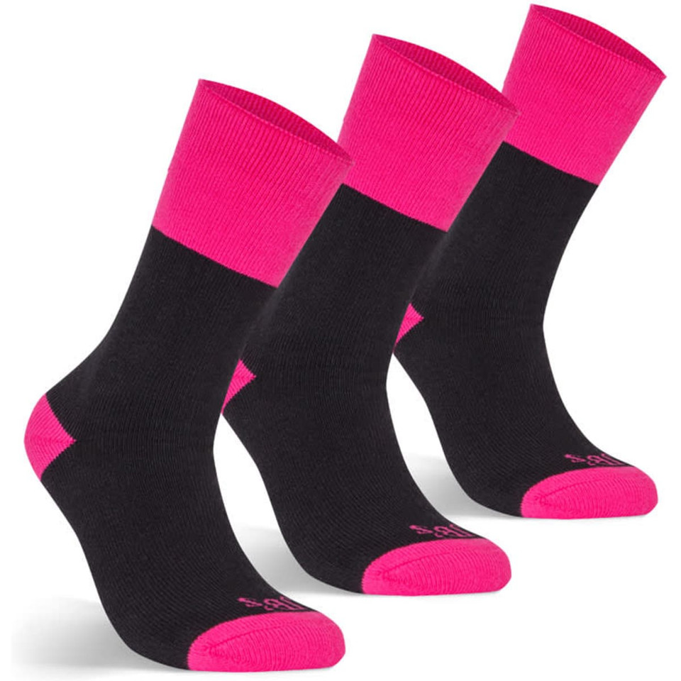 JB's Ladies Work Sock 3 Pack Black/