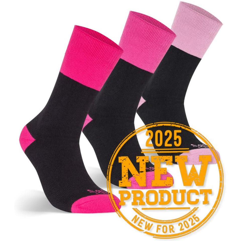 JB's Ladies Work Sock 3 Pack Black/