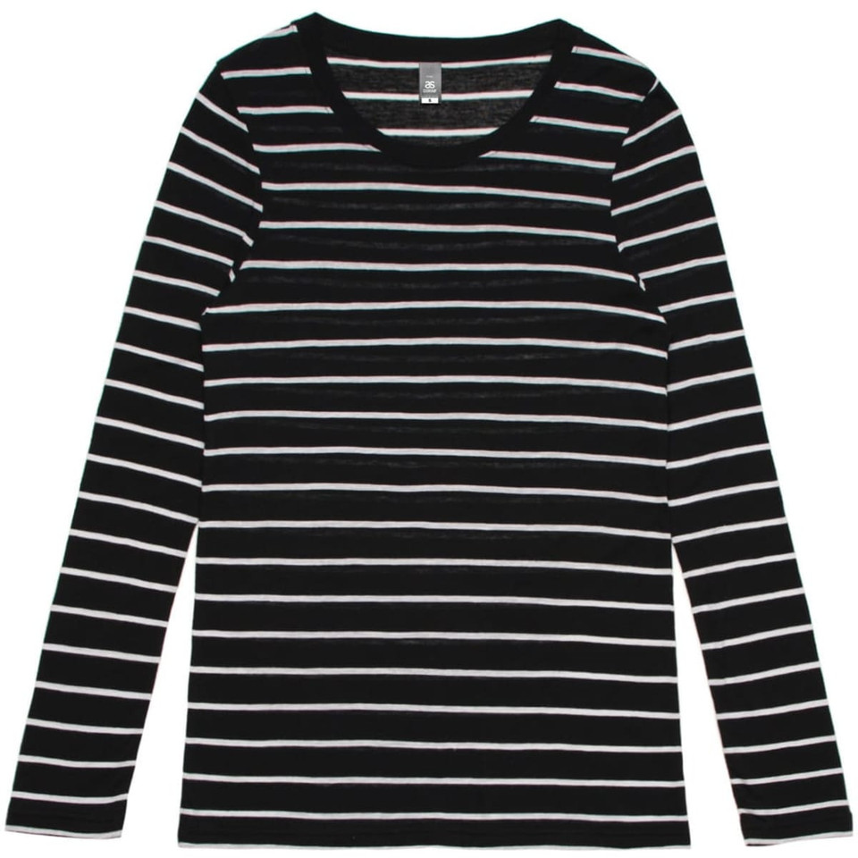 Wo's Fine Stripe L/S Tee