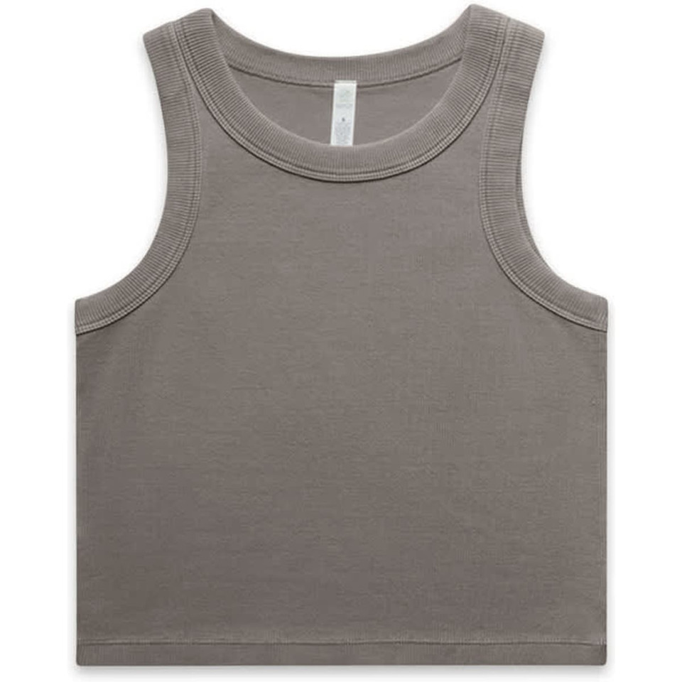 Wo's Faded Organic Rib Crop Tank