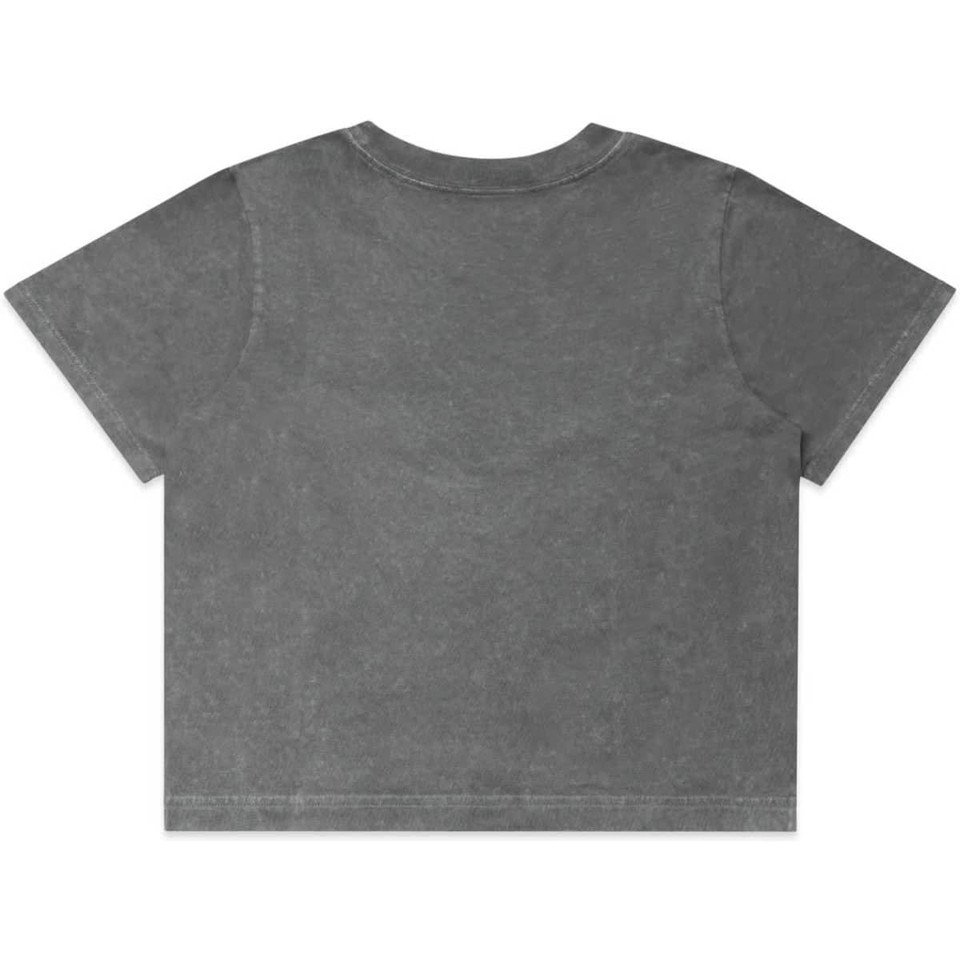 Wo's Stone Wash Heavy Crop Tee