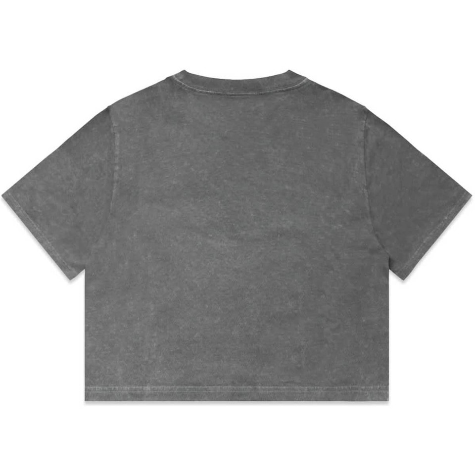 Wo's Stone Wash Heavy Crop Tee