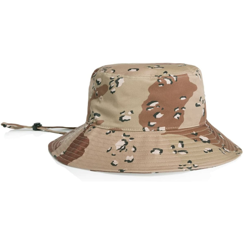 Wide Brim Camo Bucket Hat