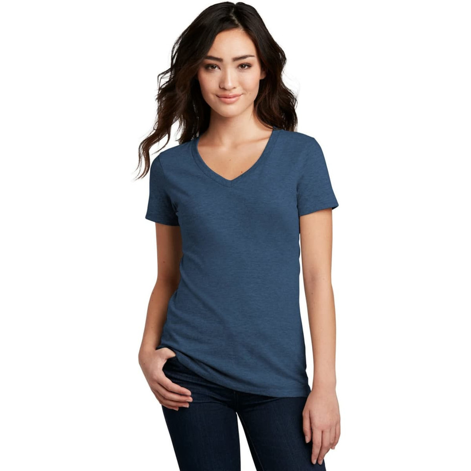 District Made Ladies Perfect Blend V-Neck Tee