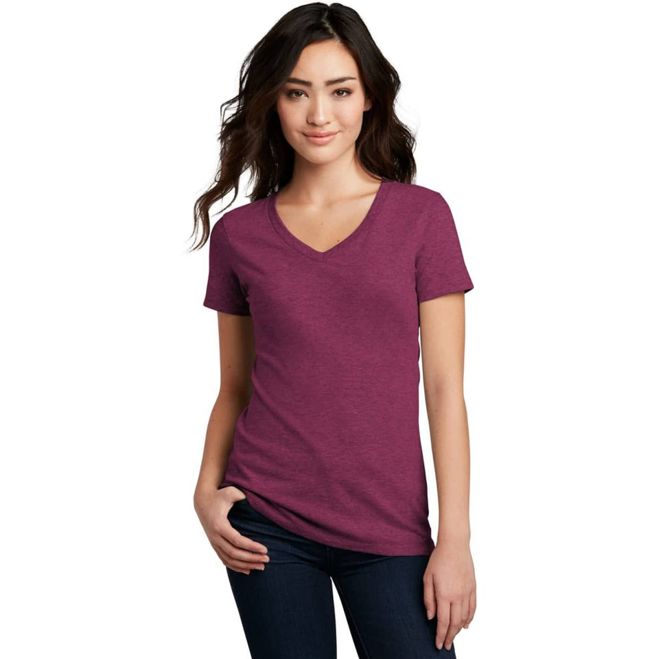 District Made Ladies Perfect Blend V-Neck Tee
