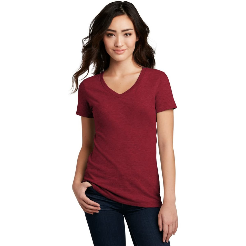 District Made Ladies Perfect Blend V-Neck Tee