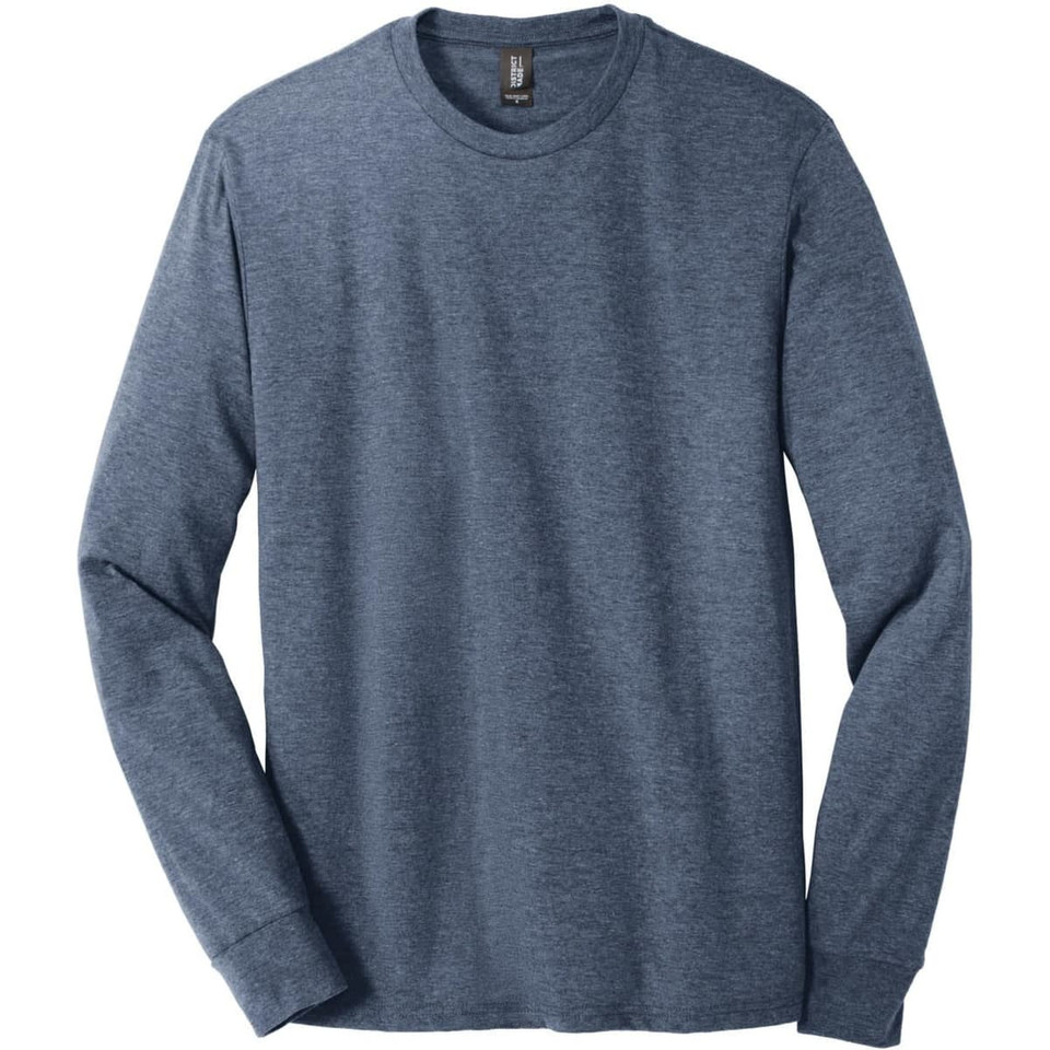 District Made Mens Perfect Tri Long Sleeve Crew Tee