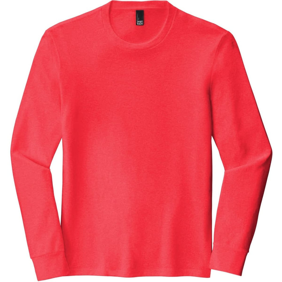 District Made Mens Perfect Tri Long Sleeve Crew Tee