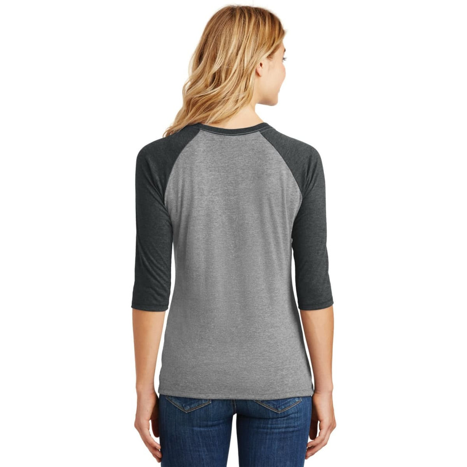 District Made Ladies Perfect Tri 3/4-Sleeve Raglan