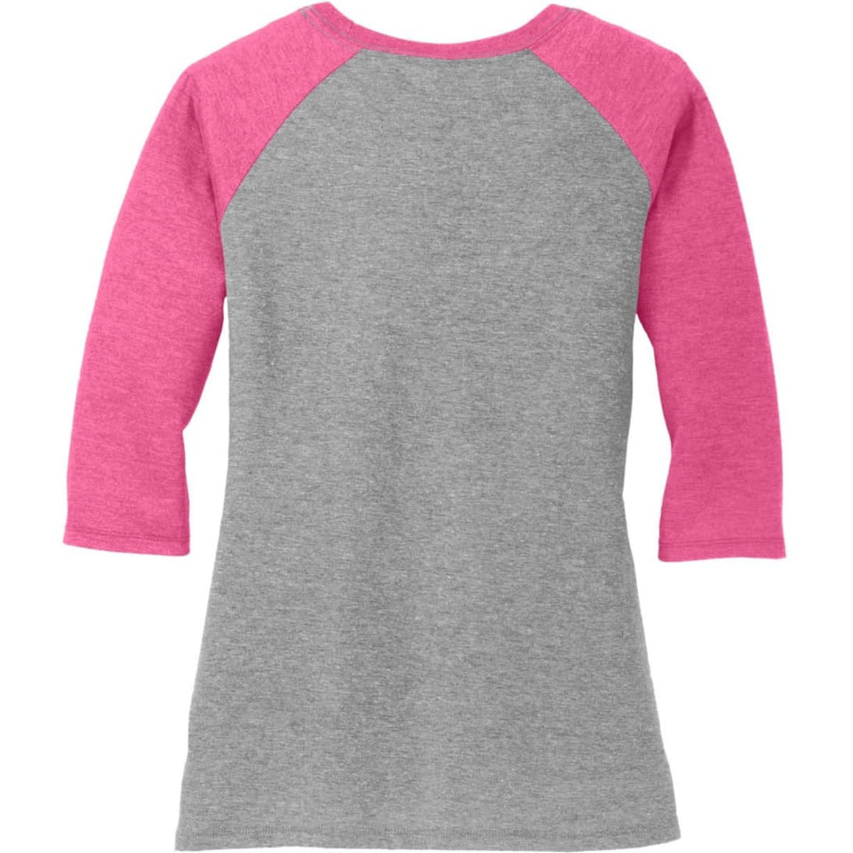 District Made Ladies Perfect Tri 3/4-Sleeve Raglan