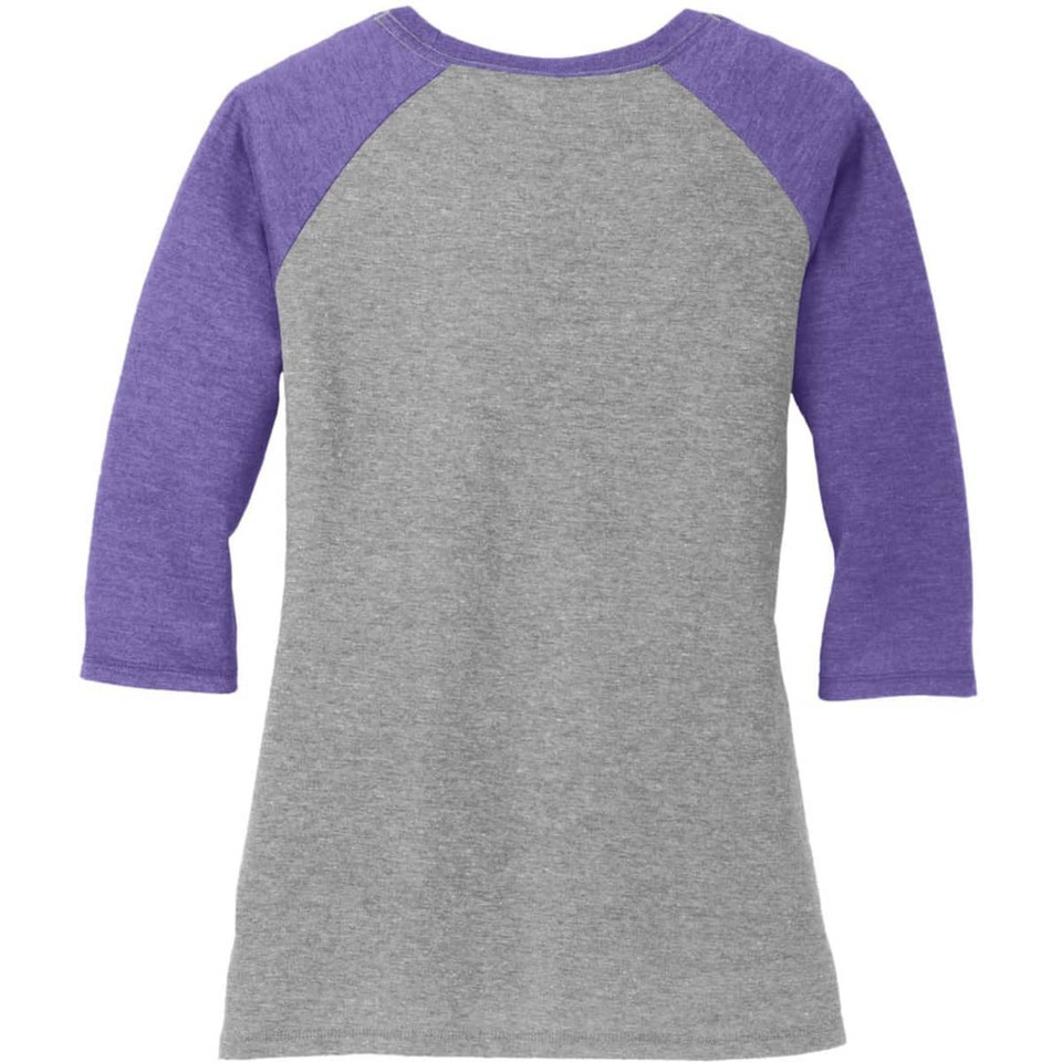 District Made Ladies Perfect Tri 3/4-Sleeve Raglan