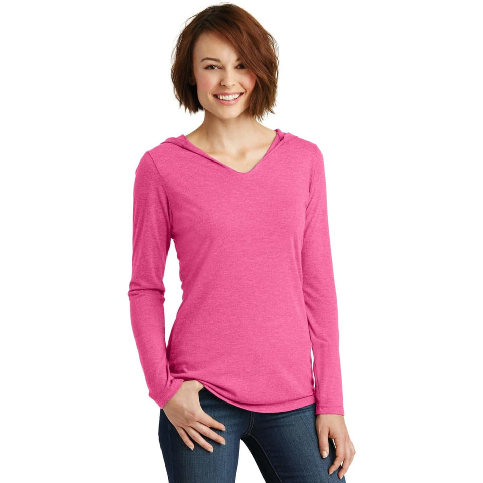 District Made Ladies Perfect Tri Long Sleeve Hoodie