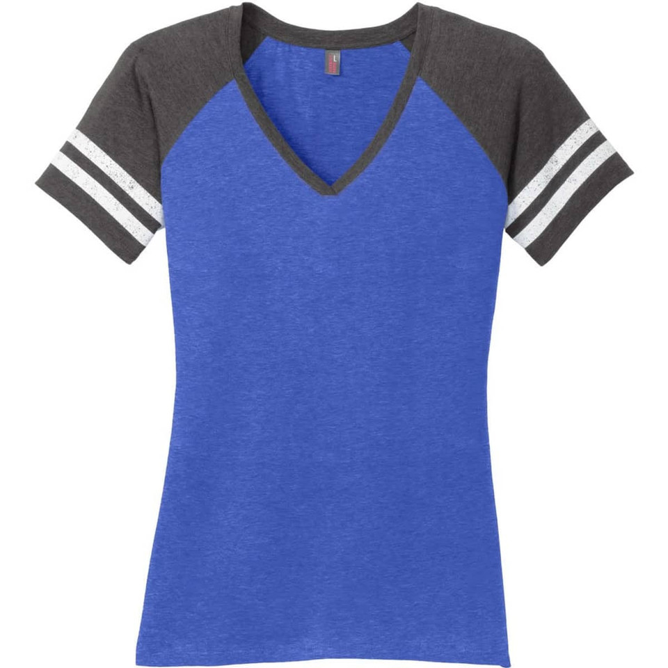District Made Ladies Game V-Neck Tee