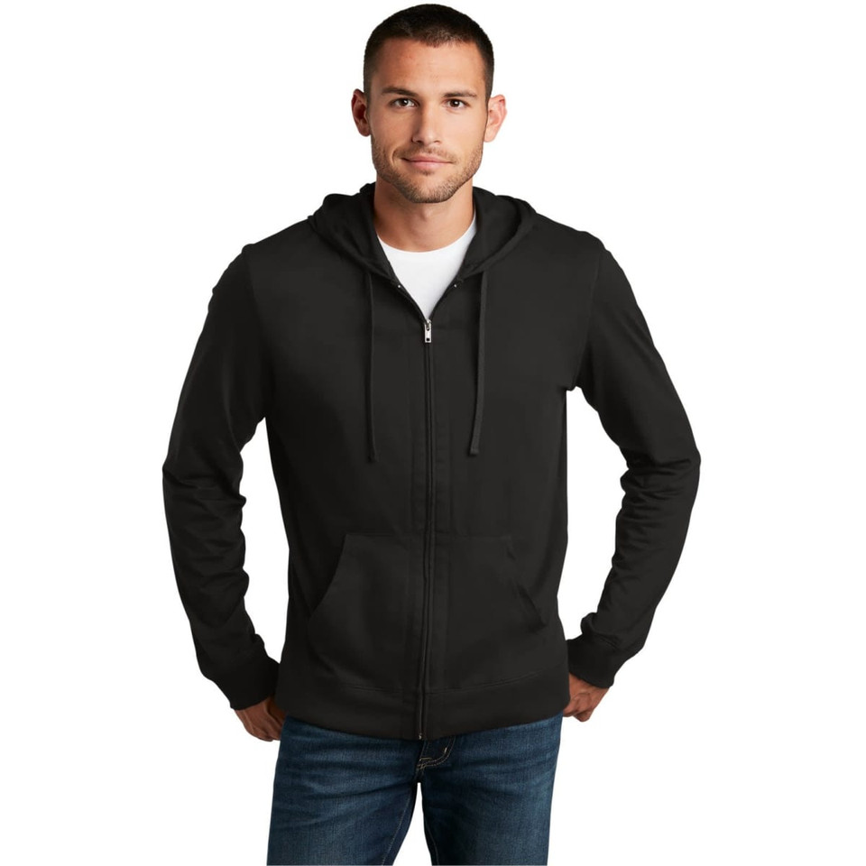 District Young Mens Jersey Full-Zip Hoodie