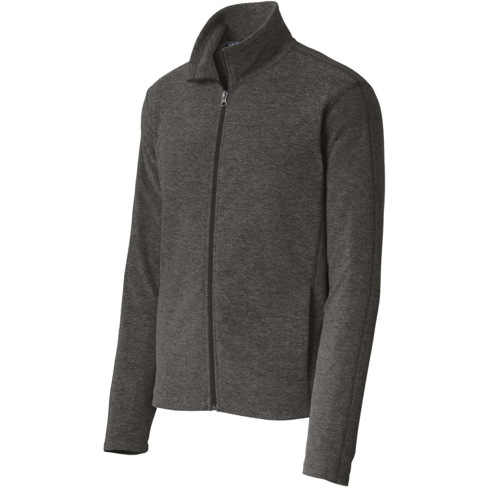 Port Authority Heather Microfleece Full-Zip Jacket