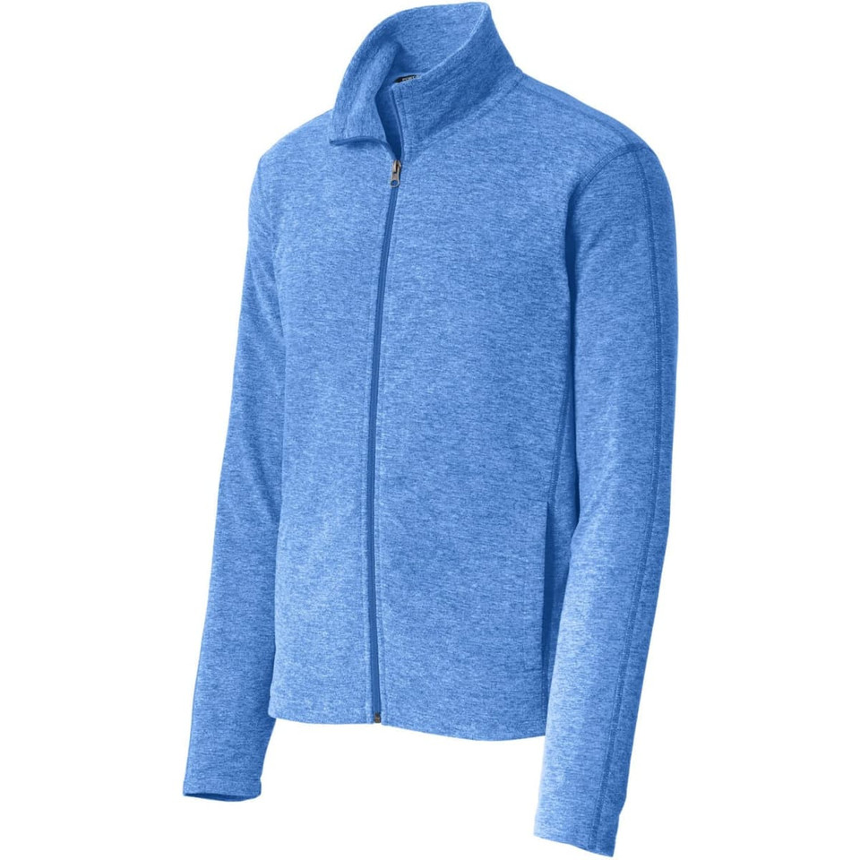 Port Authority Heather Microfleece Full-Zip Jacket