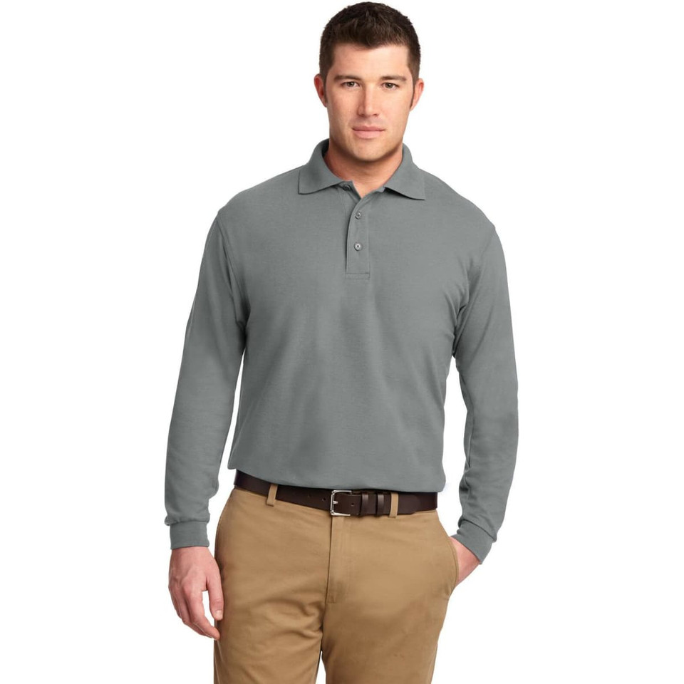 Port Authority Silk Touch Long Sleeve Polo