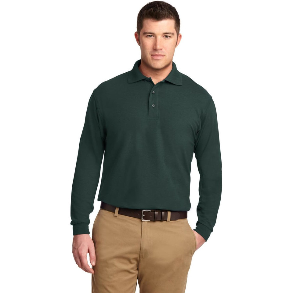 Port Authority Silk Touch Long Sleeve Polo