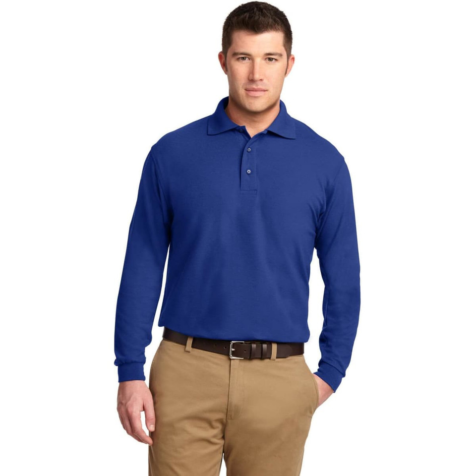 Port Authority Silk Touch Long Sleeve Polo