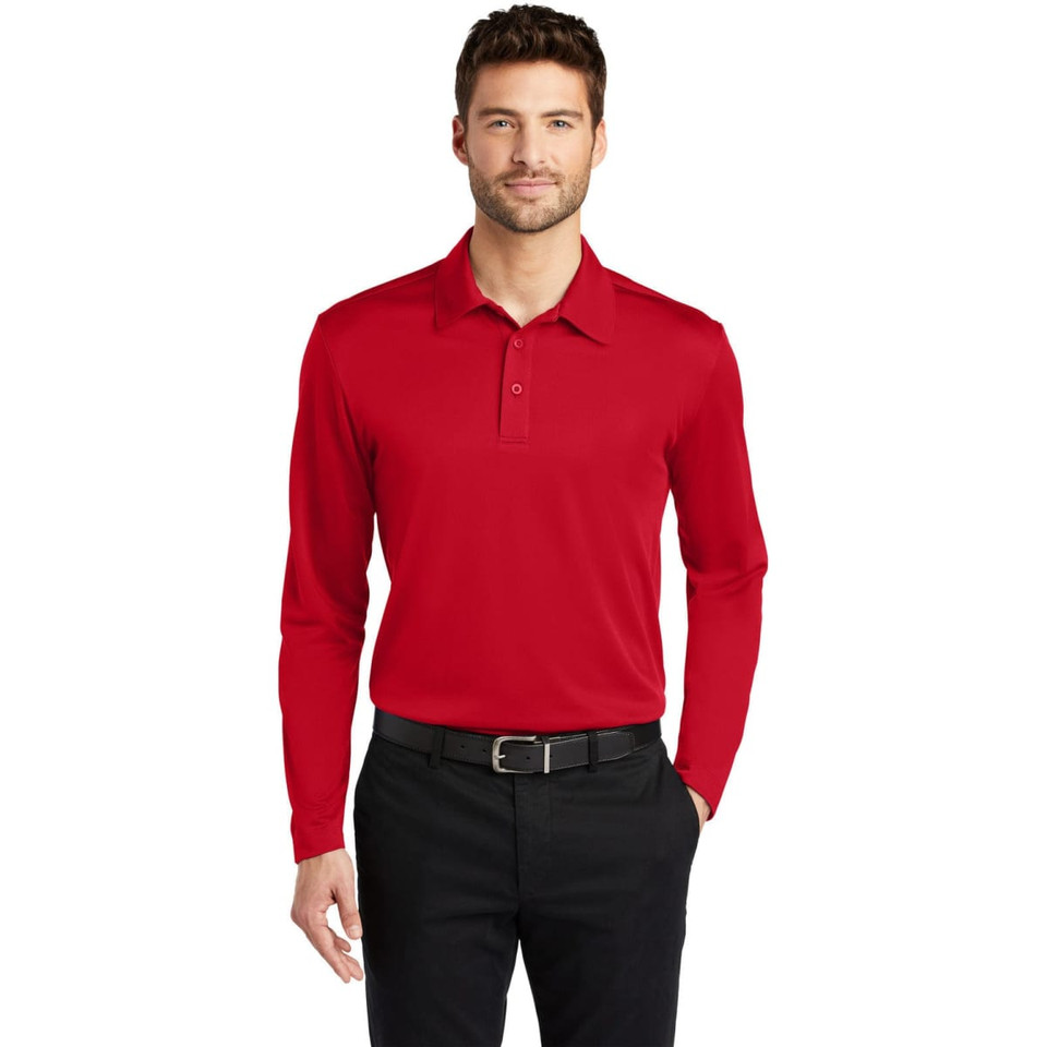 Port Authority Silk Touch Performance Long Sleeve Polo