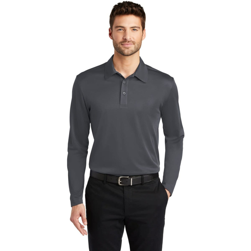 Port Authority Silk Touch Performance Long Sleeve Polo