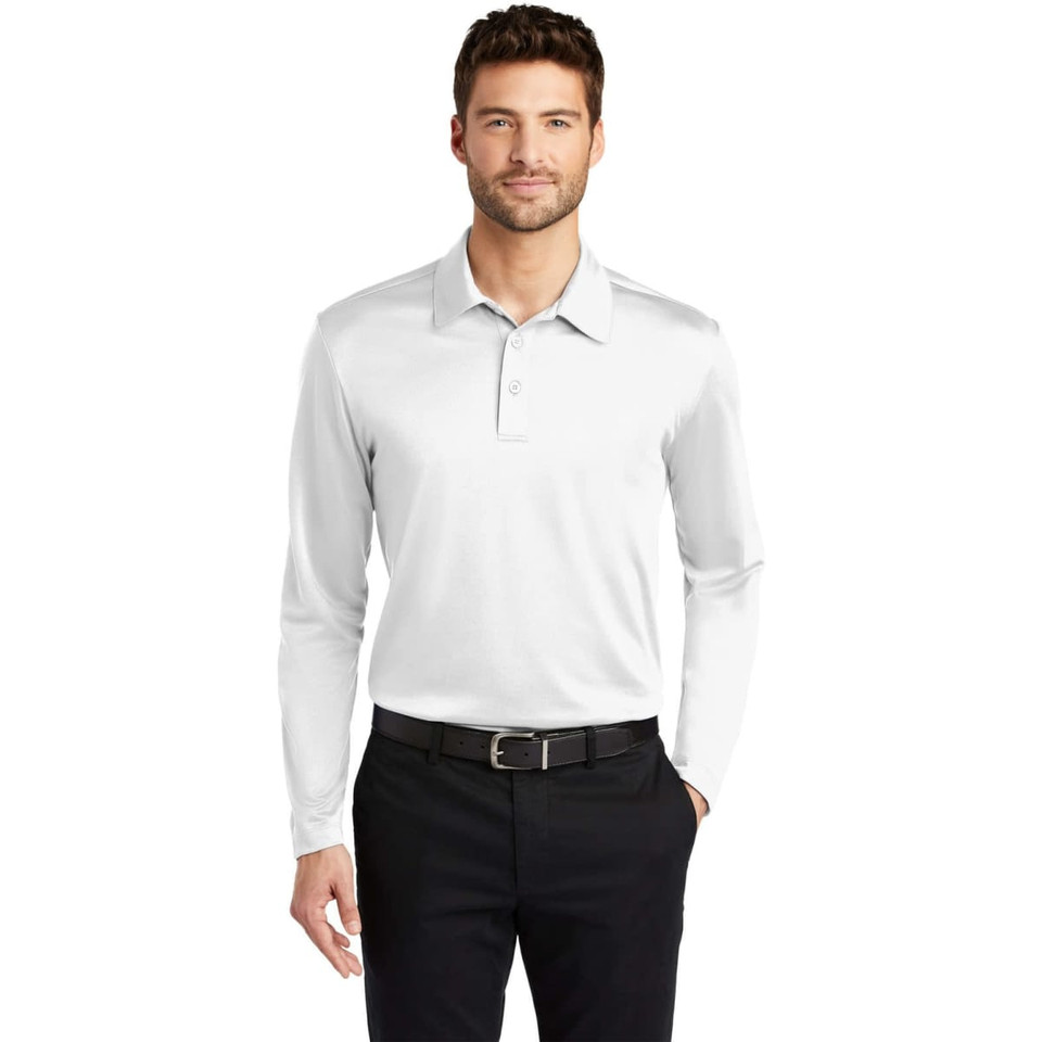 Port Authority Silk Touch Performance Long Sleeve Polo