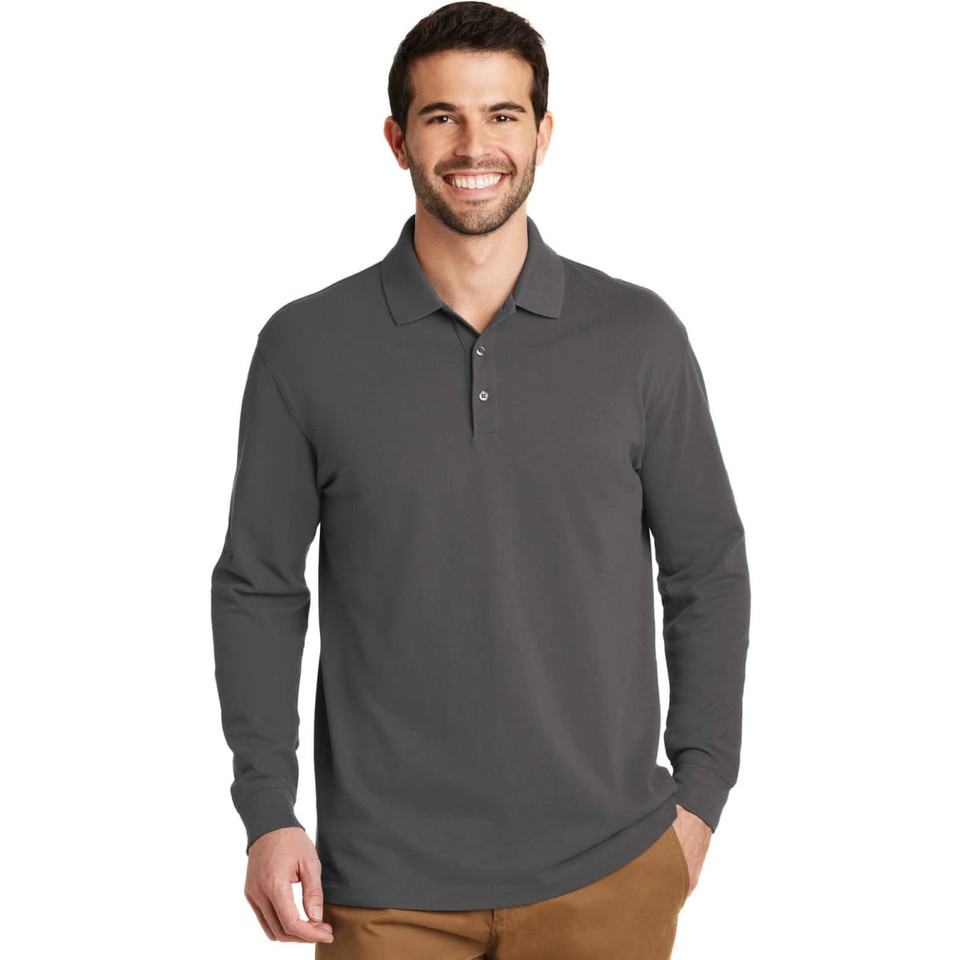 Port Authority EZCotton Long Sleeve Polo