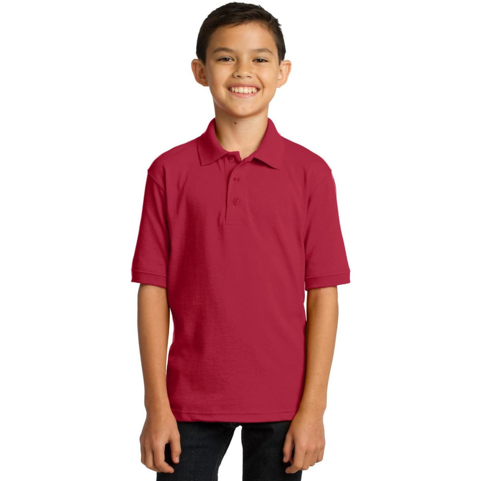 Port & Company Youth Core Blend Jersey Knit Polo