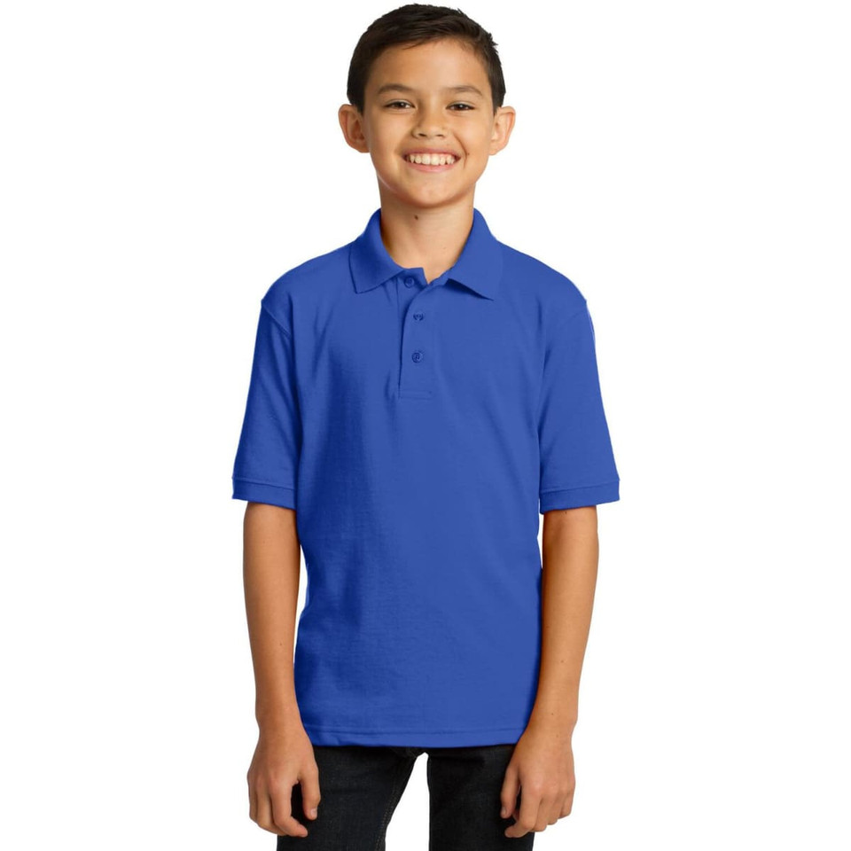 Port & Company Youth Core Blend Jersey Knit Polo