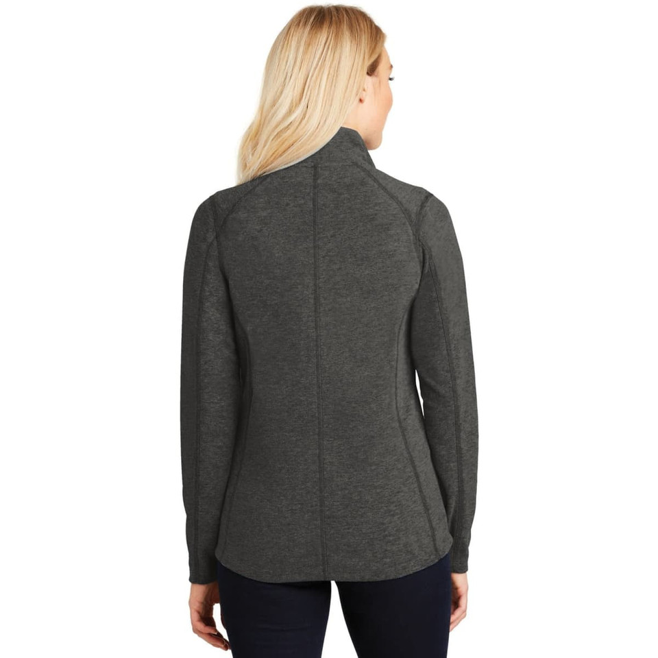 Port Authority Ladies Heather Microfleece Full-Zip Jacket