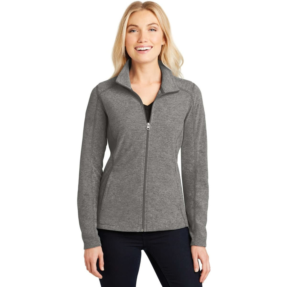 Port Authority Ladies Heather Microfleece Full-Zip Jacket