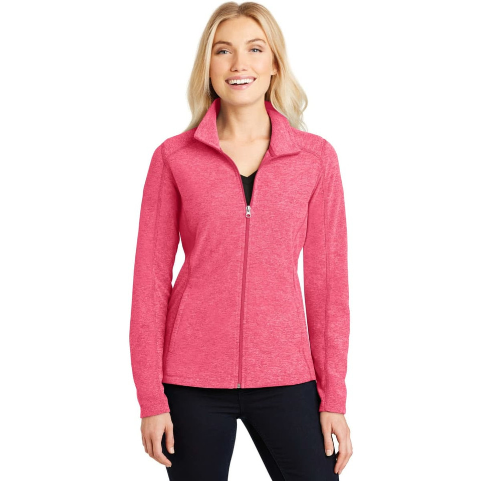 Port Authority Ladies Heather Microfleece Full-Zip Jacket