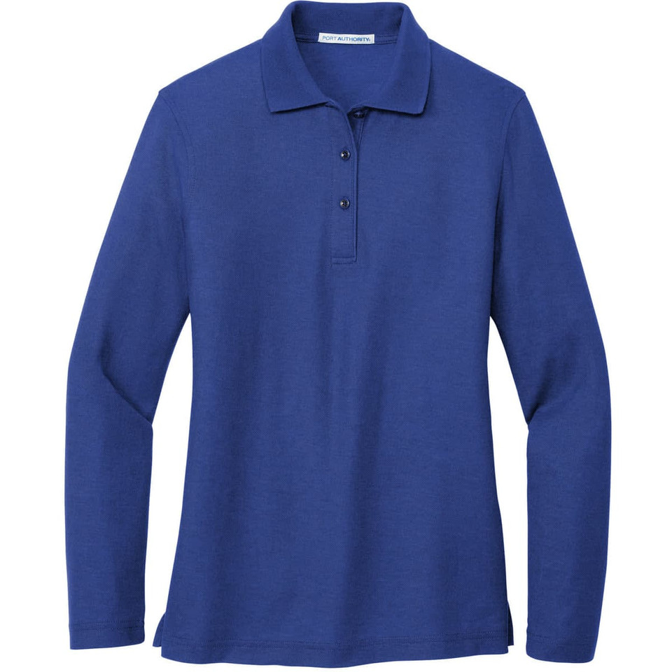 Port Authority Ladies  Silk Touch Long Sleeve Polo
