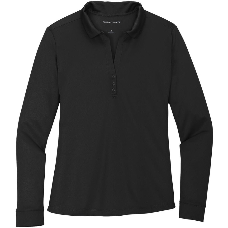 Port Authority Ladies Silk Touch Performance Long Sleeve Polo