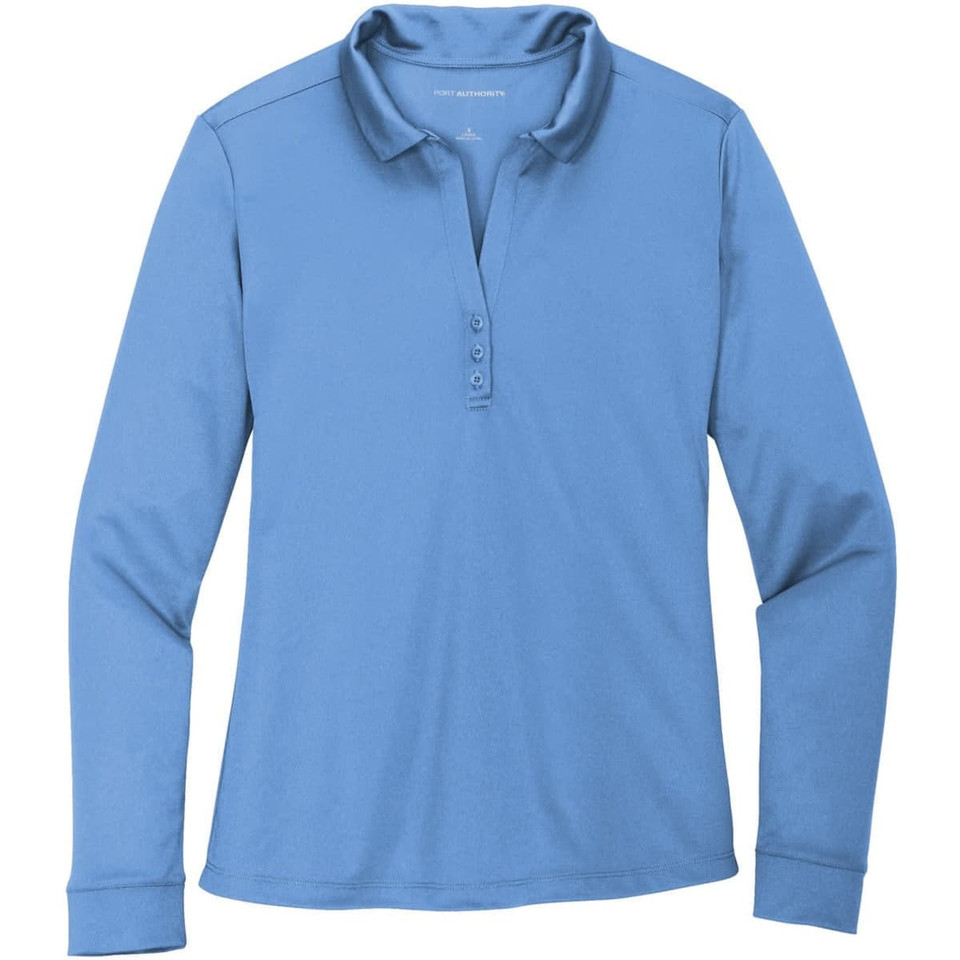 Port Authority Ladies Silk Touch Performance Long Sleeve Polo