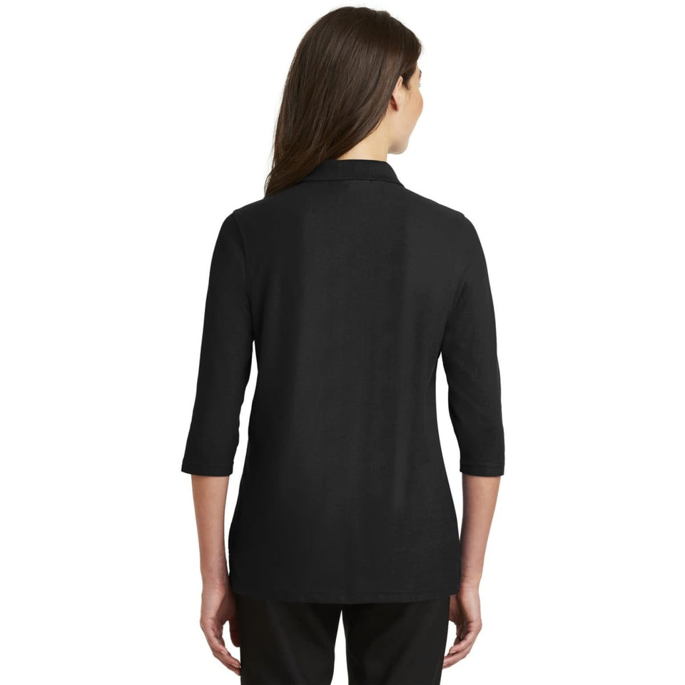 Port Authority Ladies Silk Touch 3/4-Sleeve Polo