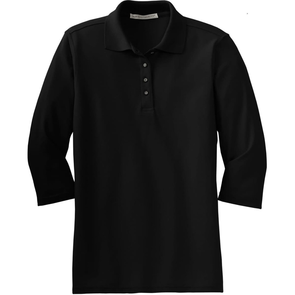 Port Authority Ladies Silk Touch 3/4-Sleeve Polo