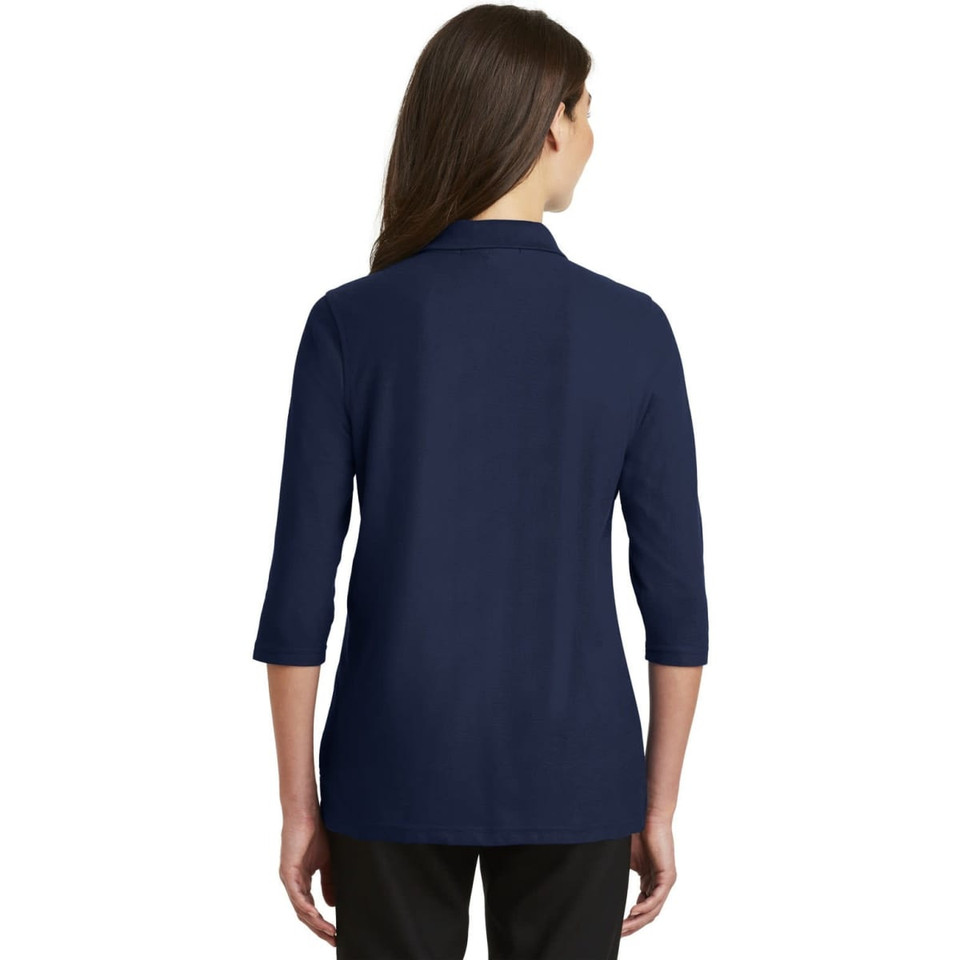 Port Authority Ladies Silk Touch 3/4-Sleeve Polo