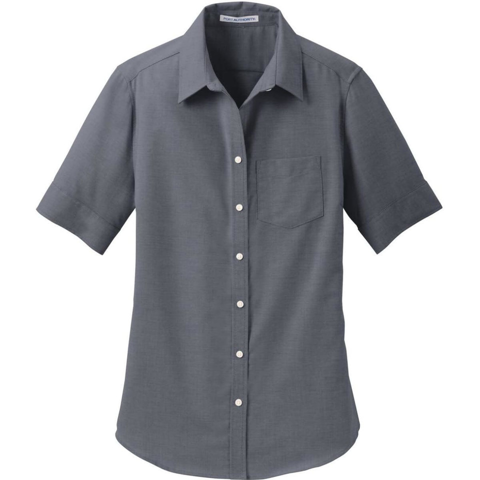 Port Authority Ladies Short Sleeve SuperPro Oxford Shirt