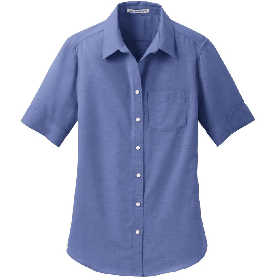 Port Authority Ladies Short Sleeve SuperPro Oxford Shirt