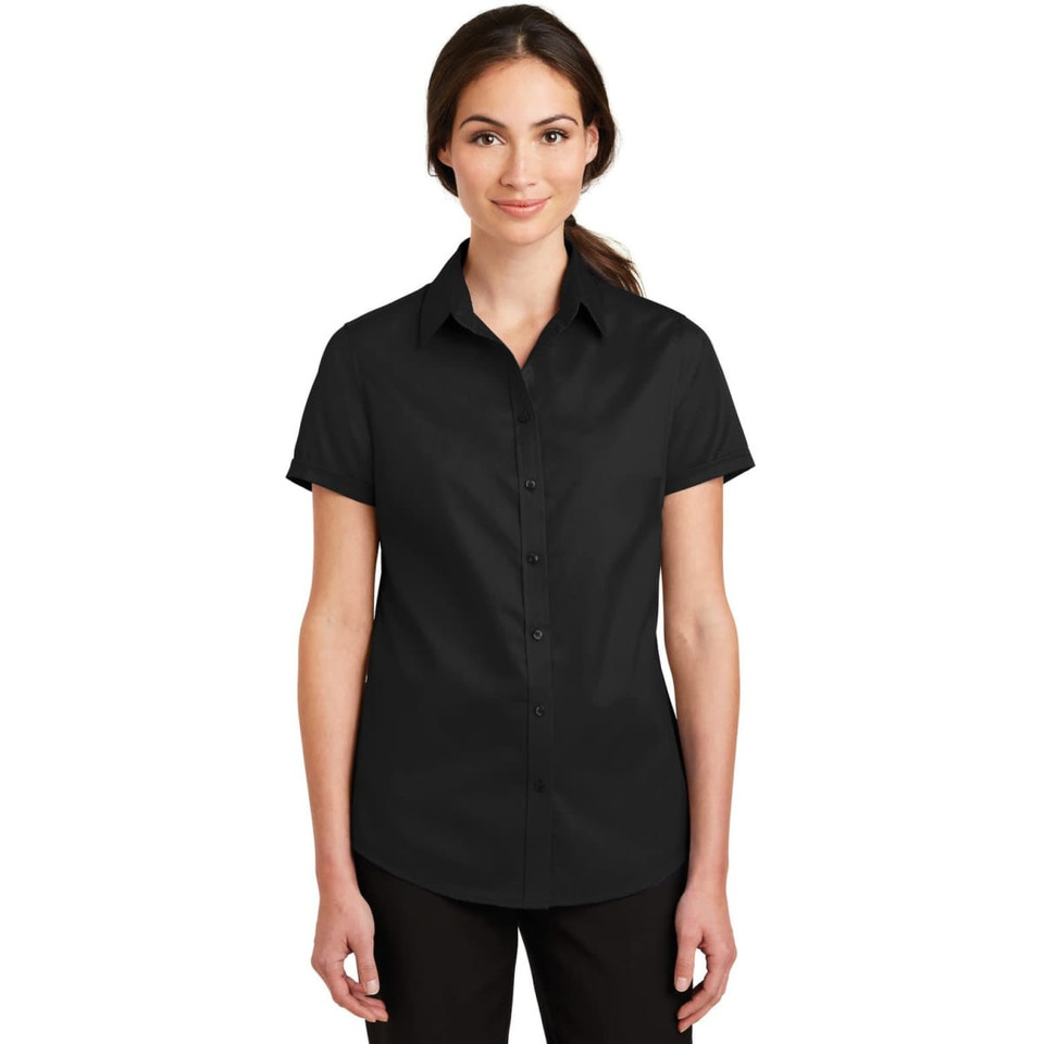 Port Authority Ladies Short Sleeve SuperPro Twill Shirt