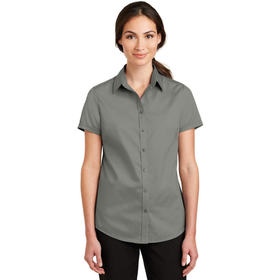 Port Authority Ladies Short Sleeve SuperPro Twill Shirt