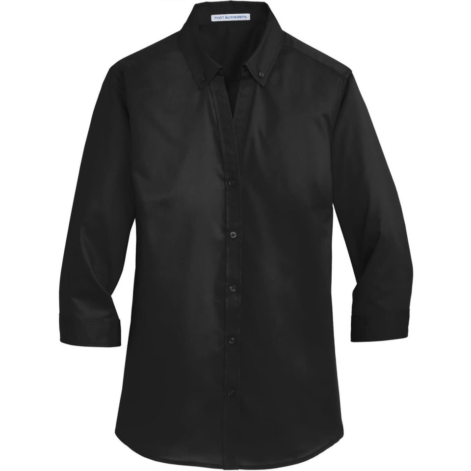 Port Authority Ladies 3/4-Sleeve SuperPro Twill Shirt
