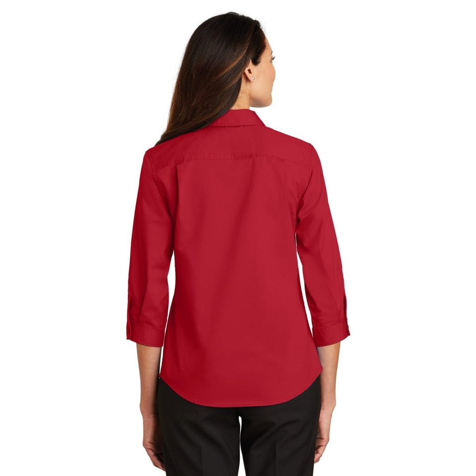 Port Authority Ladies 3/4-Sleeve SuperPro Twill Shirt