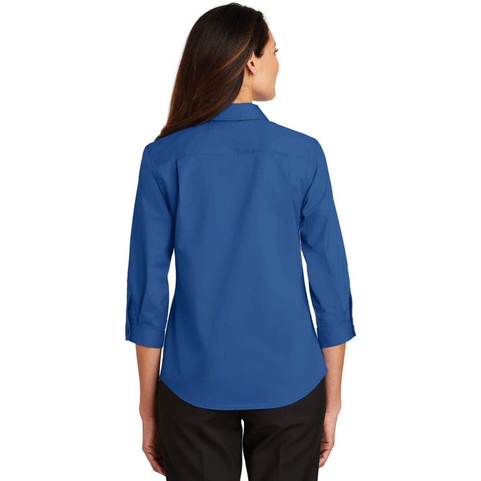Port Authority Ladies 3/4-Sleeve SuperPro Twill Shirt