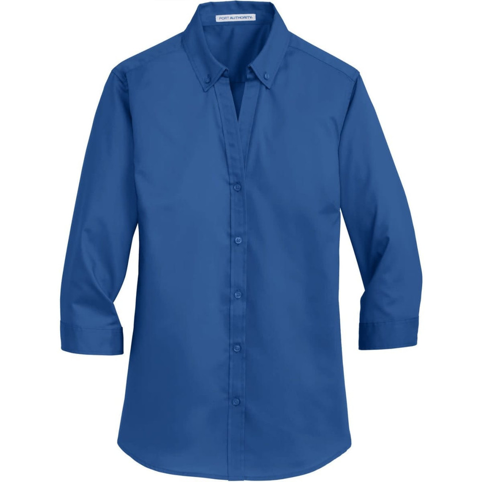 Port Authority Ladies 3/4-Sleeve SuperPro Twill Shirt