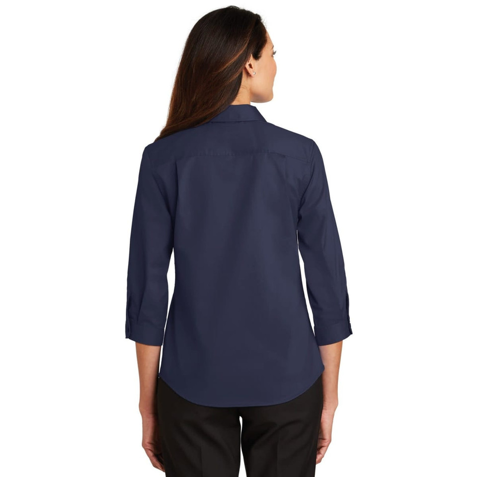 Port Authority Ladies 3/4-Sleeve SuperPro Twill Shirt