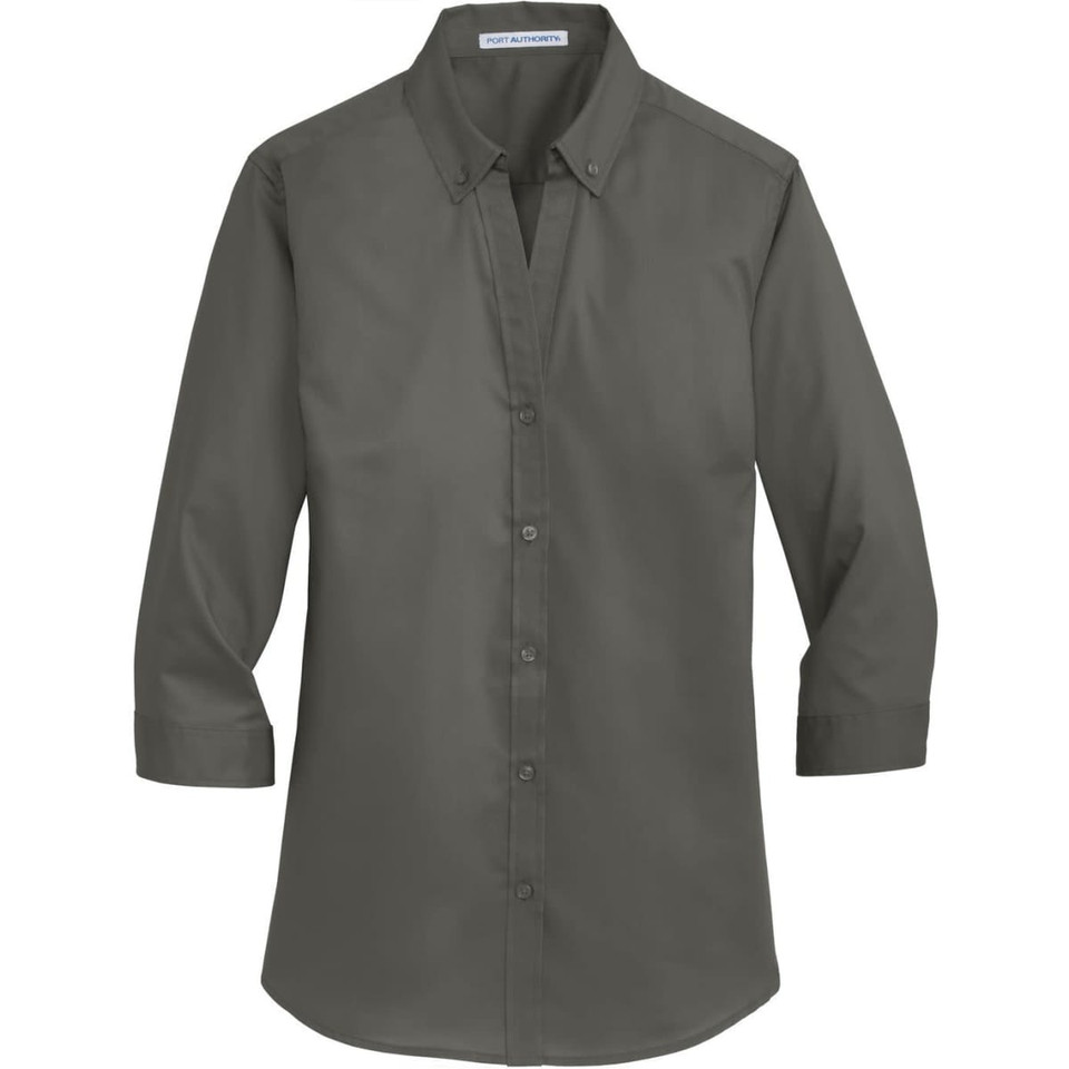 Port Authority Ladies 3/4-Sleeve SuperPro Twill Shirt